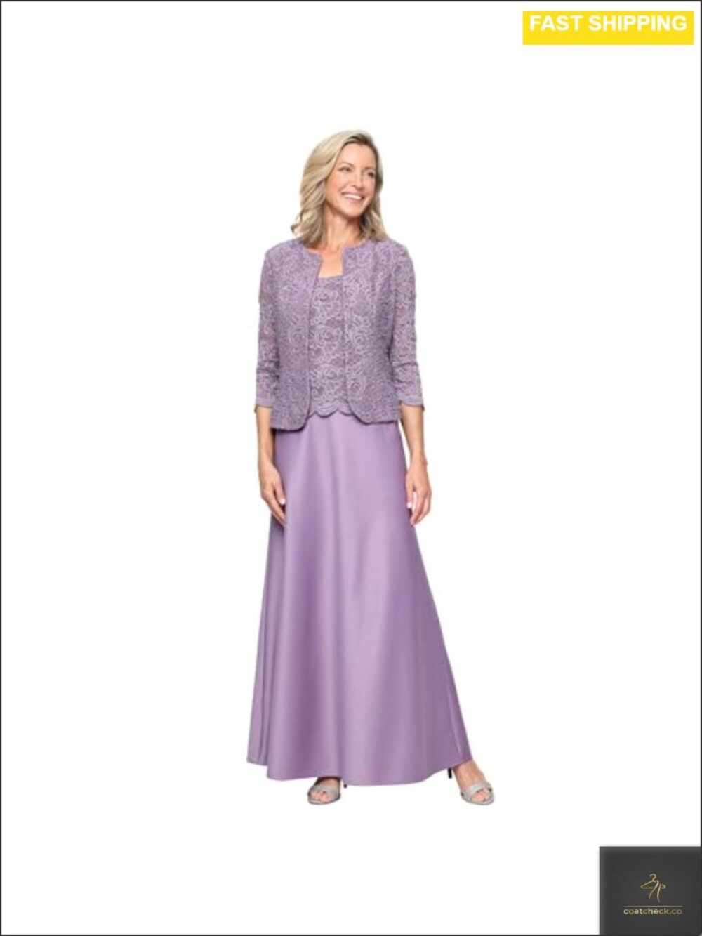 Two Piece Mother of the Bride Dress with Lace Jacket Formal Wedding